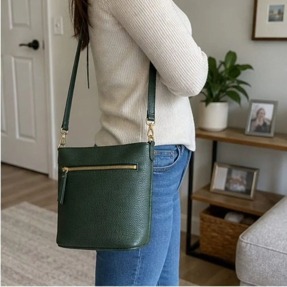 Forest Pebbled Crossbody Bag